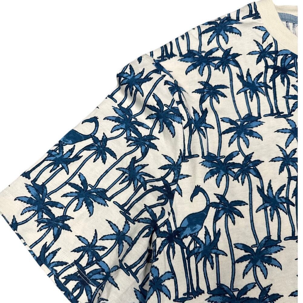 Scotch & Soda Men's 100% Organic Cotton T Shirt Bermuda Palm Print Size XXL - Picture 6 of 9